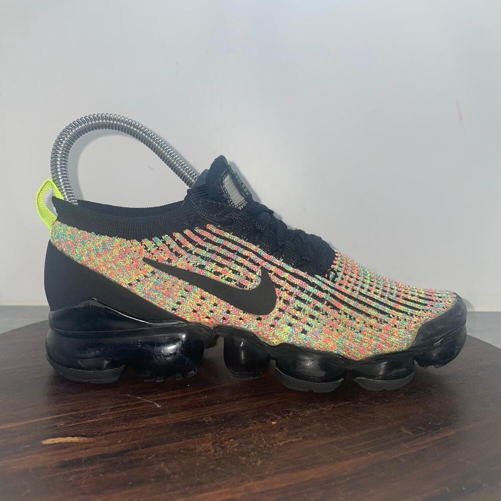 Nike Air Vapormax Flyknit 3 Black Volt Lagoon Shoes AJ6910-004 Women’s 5.5